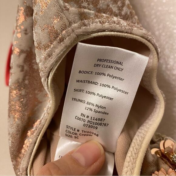 Revolution 10th House Dance Costume copper velvet RELATIVITY TH20268 child SC - Picture 12 of 15